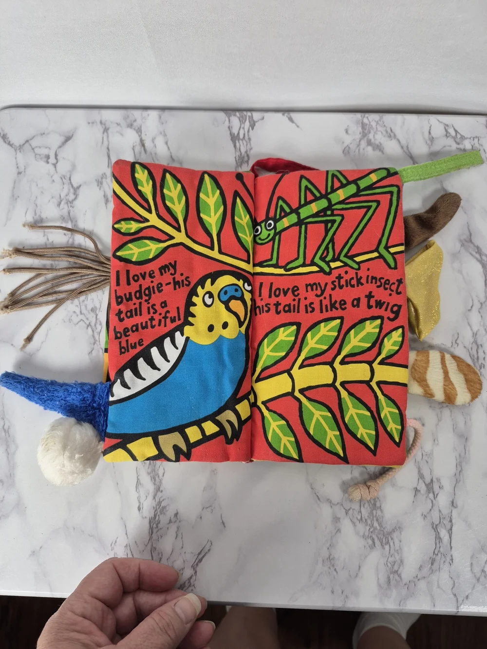 Jellycat Multicolor Pet Tails Soft Cloth Activity Book